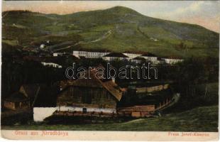 1908 Abrudbánya, Abrud; Franz Josef-Kaserne / Ferenc József laktanya / K.u.K. military barracks (kis szakadás / small tear)