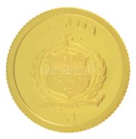 Szamoa 2010. 1D Au "Kopernikusz", "A világ legkisebb arany érméi" tanúsítvánnyal...