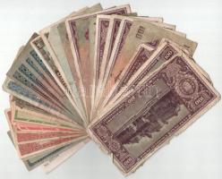 30db-os vegyes korona-pengő bankjegy tétel T:F,VG