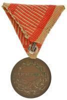 1917. "Károly Bronz Vitézségi Érem" bronz kitüntetés mellszalaggal. Szign.: Kautsch T:AU H...