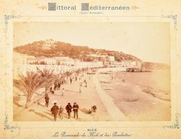cca 1890-1900 Alpes Maritimes Nice a Monaco, dekoratív, keménytáblás album 24 db fotóval, aranyozott...