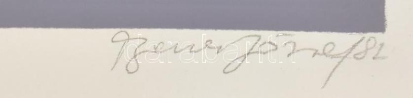 Benes József (1938-2017): Tükör előtt, 1982. Szitanyomat, papír, jelzett, E.A. V./VII. számozással, ...