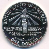 Amerikai Egyesült Államok 1986S 1$ Ag "Szabadság-szobor" kapszulában, tanúsítvánnyal T:PP ...