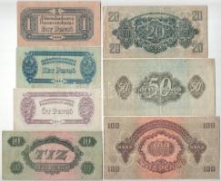 1944. 1P-100P (7xklf) "A Vöröshadsereg Parancsnoksága" T:F