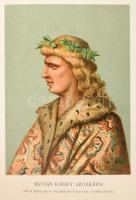 Márki Sándor (szerk.): Mátyás király emlékkönyv. Bp., 1902, Athenaeum. Kiadói aranyozott, dombornyom...