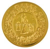 DN "Történelmi aranypénzek - 1878 I. Károly" aranyozott Cu-Zn utánveret "COPY" b...