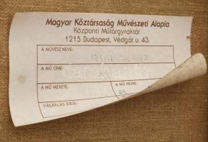 Izsák József (1929-2007): Expresszionista csendélet. Olaj, vászon. Jelezve balra lent. Hátoldalán Ké...