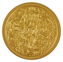 DN "Történelmi aranypénzek - 1891 I. Károly" aranyozott Cu-Zn utánveret "COPY" b...