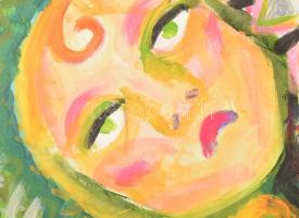 Fábián Franciska (1987-): Becsavarodás. Akril, vászon, jelzett, hátoldalán autográf felirattal, 50x7...