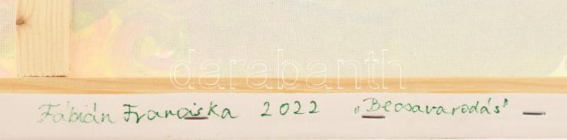 Fábián Franciska (1987-): Becsavarodás. Akril, vászon, jelzett, hátoldalán autográf felirattal, 50x7...