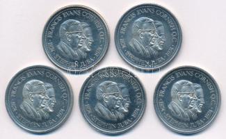 Kanada / Winnipeg 1974. 1D Cu-Ni "Winnipeg Centennial Dollar / Value $1 in Winnipeg" (5x) ...