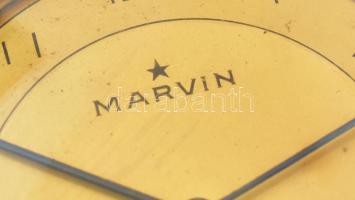 14K arany (Au) Marvin férfi karóra. Jelzett, működő, jó állapotban, pótolt koronával d: 33 mm