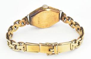 14K arany (Au) Omega női karóra, kézi felhúzós szerkezettel. Jelzett tok, jelzett szerkezet. Dupla, ...