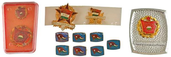 1970-1980 k. 11db vegyes szocialista kitüntetés, jelvény, benne "Vezetői próba" műgyantás és zománcozott fém jelvények T:XF