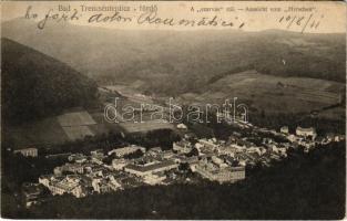 1911 Trencsénteplic, Trencianske Teplice; Kilátás a Szarvasról. Kiadása Wertheim Zsigmond / Aussicht vom Hirschen / general view