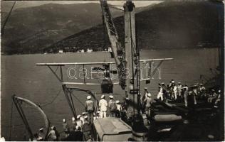 K.u.K. Kriegsmarine Seeflugzeug / WWI Austro-Hungarian Navy, flying boat (hydroplane) E-21, a type-M Lohner machine, naval aircraft. photo (EK)