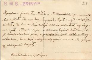 1915 Castelnuovo, K.u.K. Kriegsmarine Seeflugzeug / Hidroplán az SMS Zrínyi fedélzetén / WWI Austro-...