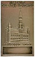 Belgium 1968. "IAAF (Nemzetközi Amatőr Atlétikai Szövetség) Kongresszusa - Brüsszel 1968" fém jelvény (49x30mm) T:XF Belgium 1968. "IAAF Calendar Congress - Brussels 1968" metal badge (49x30mm) C:XF