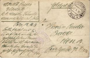 1916 Pola, osztrák-magyar matrózok egy elektromossággal foglalkozó előadáson / K.u.K. Kriegsmarine M...