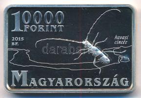 2015. 10.000Ft Ag "Duna-Ipoly Nemzeti Park / Havasi cincér" tanúsítvánnyal, tájékoztatóval...