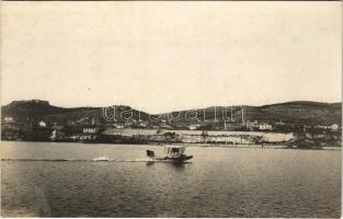 K.u.K. Kriegsmarine Seeflugzeug / WWI Austro-Hungarian Navy, Portside view of Lohner L-type flying boat (hydroplane) L-45 as she prepares to take off, naval aircraft. photo (fl)