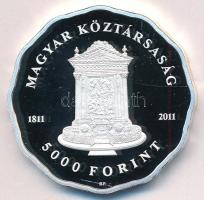 2011. 5000Ft Ag "A Deák téri Evangélikus Templom" kapszulában, tanúsítvánnyal, tájékoztató...