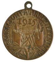 Osztrák-Magyar Monarchia 1915. "Ferenc József / Karácsony a harcztéren 1915" ezüstözött br...