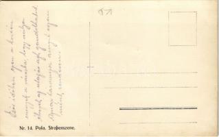 1915 Pola, Osztrák-magyar haditengerészet IV. Seebatailon postafogata, szamár kocsi / K.u.k. Kriegsm...