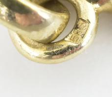 Arany (Au) 14K Szűz Mária porcelán medál, jelzett, 2,7×1,9 cm, bruttó? 3 g