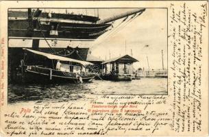 1900 K.u.K. Kriegsmarine Taucherarbeiten unter Bord. M. Clapis, Atelier Flora / osztrák-magyar haditengerészet búvára / Austro-Hungarian Navy diver (EK)