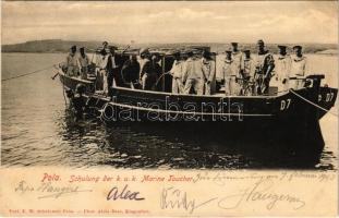 1903 K.u.K. Kriegsmarine Schulung der k.u.k. Marine Taucher. F.W. Schrinner, Phot. Alois Beer / osztrák-magyar haditengerészet búvára / Austro-Hungarian Navy diver