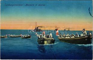 K.u.K. Kriegsmarine Landungsmanöver / Manovre di sbarco / Austro-Hungarian Navy training, landing mariners. C. Fano Pola 1915-16. 6.