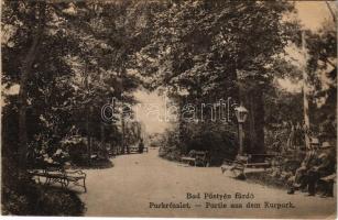 1919 Pöstyén-fürdő, Kúpele Piestany; park. Kiadja Lampl Gyula