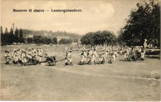 K.u.K. Kriegsmarine Landungsmanöver / Manovre di sbarco / Austro-Hungarian Navy training, mariners on mainland. G. Fano Pola 1908-09. 48.