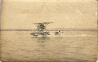 K.u.K. Kriegsmarine Seeflugzeug / WWI Austro-Hungarian Navy, A-40 Hansa Brandenburg C.C. fighter flying boat, naval aircraft. photo + "K.u.K. MARINEFELDPOSTAMT 23-VI-17 POLA a" "BRIEFZENSUR der k.u.k. Seeeflugleitung Pola" (EK)