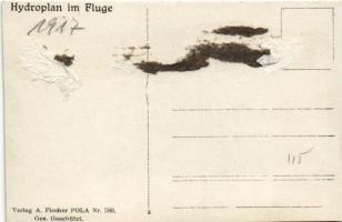 1917 Hydroplan im Fluge. K.u.K. Kriegsmarine Seeflugzeug / WWI Austro-Hungarian Navy, flying boat G-...