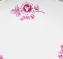 6 db Hollóházi porcelán desszertes tányér. Matricás, jelzett, minimális kopással