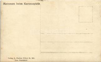 K.u.K. Kriegsmarine Matrosen beim Kartenspiele / Osztrák-magyar matrózok kártyajáték közben / Austro...