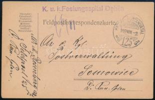 1916 Tábori posta levelezőlap K.u.k. Festungsspital Deblin