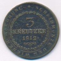 1812E 3kr Cu "I. Ferenc" Gyulafehérvár T:VF,F patina, ph