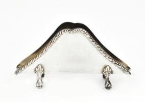 Ezüst (Ag) szalvétatartó, jelzett, 14×7,5×3 cm, nettó: 78 g
