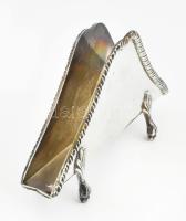 Ezüst (Ag) szalvétatartó, jelzett, 14×7,5×3 cm, nettó: 78 g