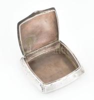Ezüst (Ag) gyógyszeres doboz, tudbákos szelence. Jelzett. 34 g 6x6 cm