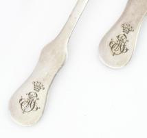 3 db ezüst (Ag) mokkás kanál. Dianás jelzéssel, mesterjeggyel 37 g