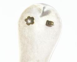 3 db ezüst (Ag) mokkás kanál. Dianás jelzéssel, mesterjeggyel 37 g