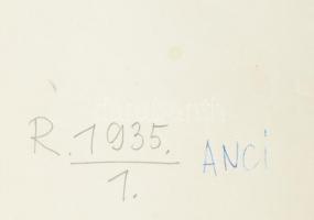 Varga Mátyás (1910-2002): Anci, 1935. Rézkarc, papír, jelzés nélkül, paszpartuban, 13×11 cm