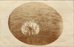 Osztrák-magyar matrózok a bóján napoznak / K.u.K. Kriegsmarine Matrosen / Austro-Hungarian Navy mariners sunbathing on the buoy. photo (fl)