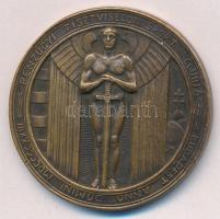 Martinelli Jenő (1886-1949) 1927. "Pénzügyi Tisztviselők Sport Clubja - Budapest anno domini MDCCCCXXIII" bronz emlékérem, hátoldalán "1927. III. 10." gravírozással (35mm) T:AU repedés