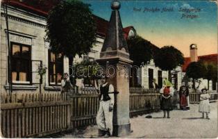 1917 Pöstyén-fürdő, Kúpele Piestany; Szégyenfa. Kiadja Donáth Lipót / Pranger / pillory (EK)