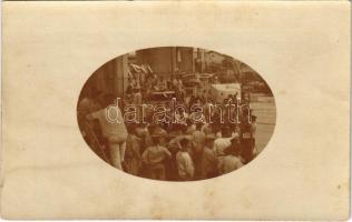 K.u.K. Kriegsmarine Marine Musik / Osztrák-magyar haditengerészet, matrózok énekelnek a fedélzeten / Austro-Hungarian Navy, mariners&#039; choir band on deck. photo